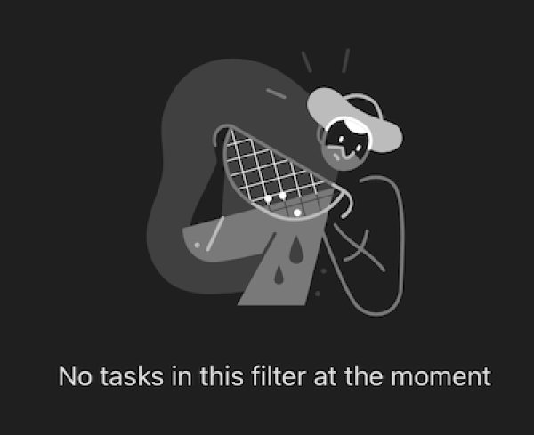 Todoist app interface showing Corporate Memphis style illustration